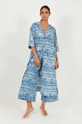 Indigo Splash Dress & Pant Co-Ord Set