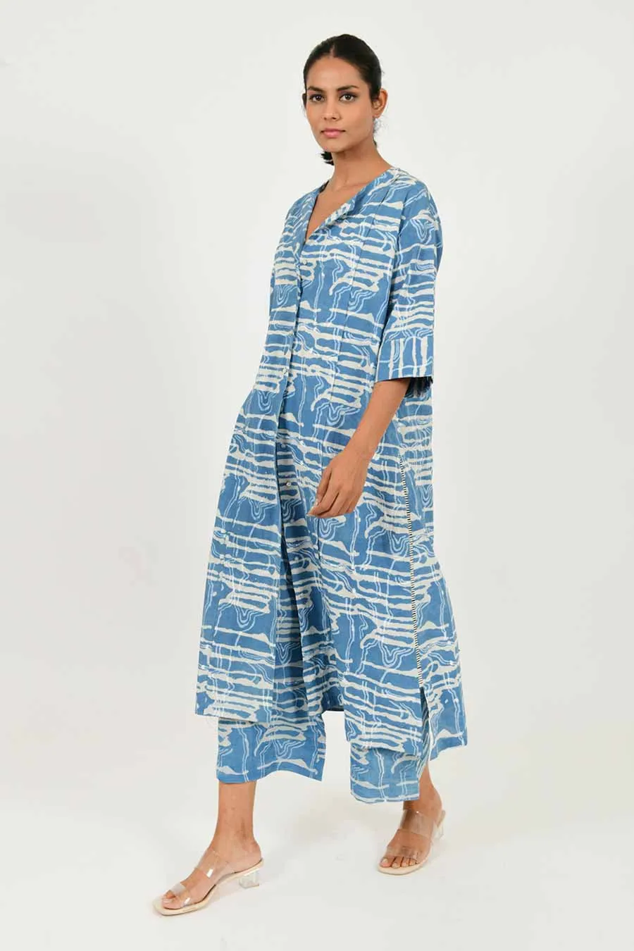 Indigo Splash Dress & Pant Co-Ord Set