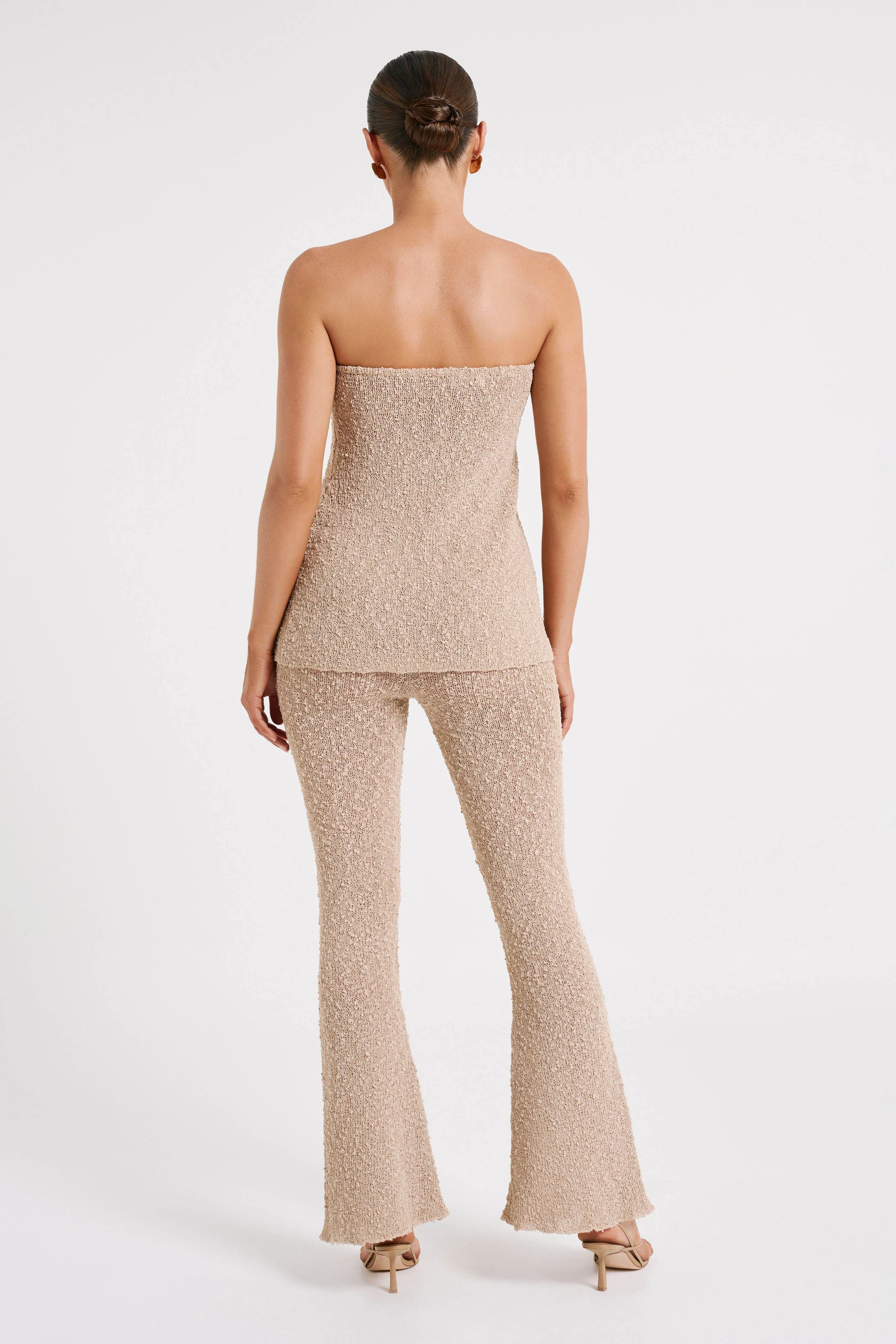 Irma Flared Boucle Pants - Wheat