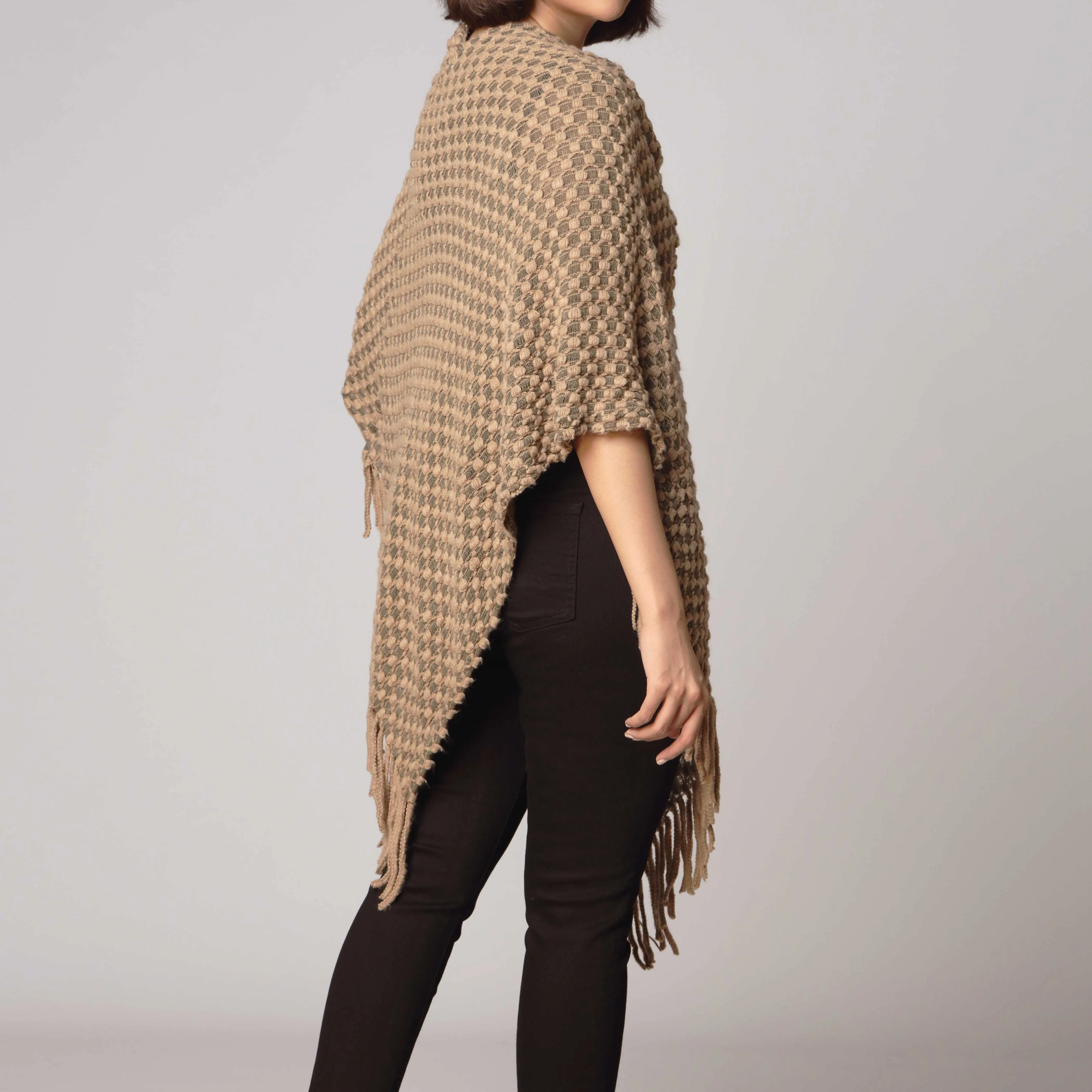 Khaki Cape Shawl PW2802