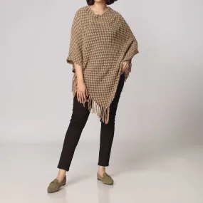 Khaki Cape Shawl PW2802