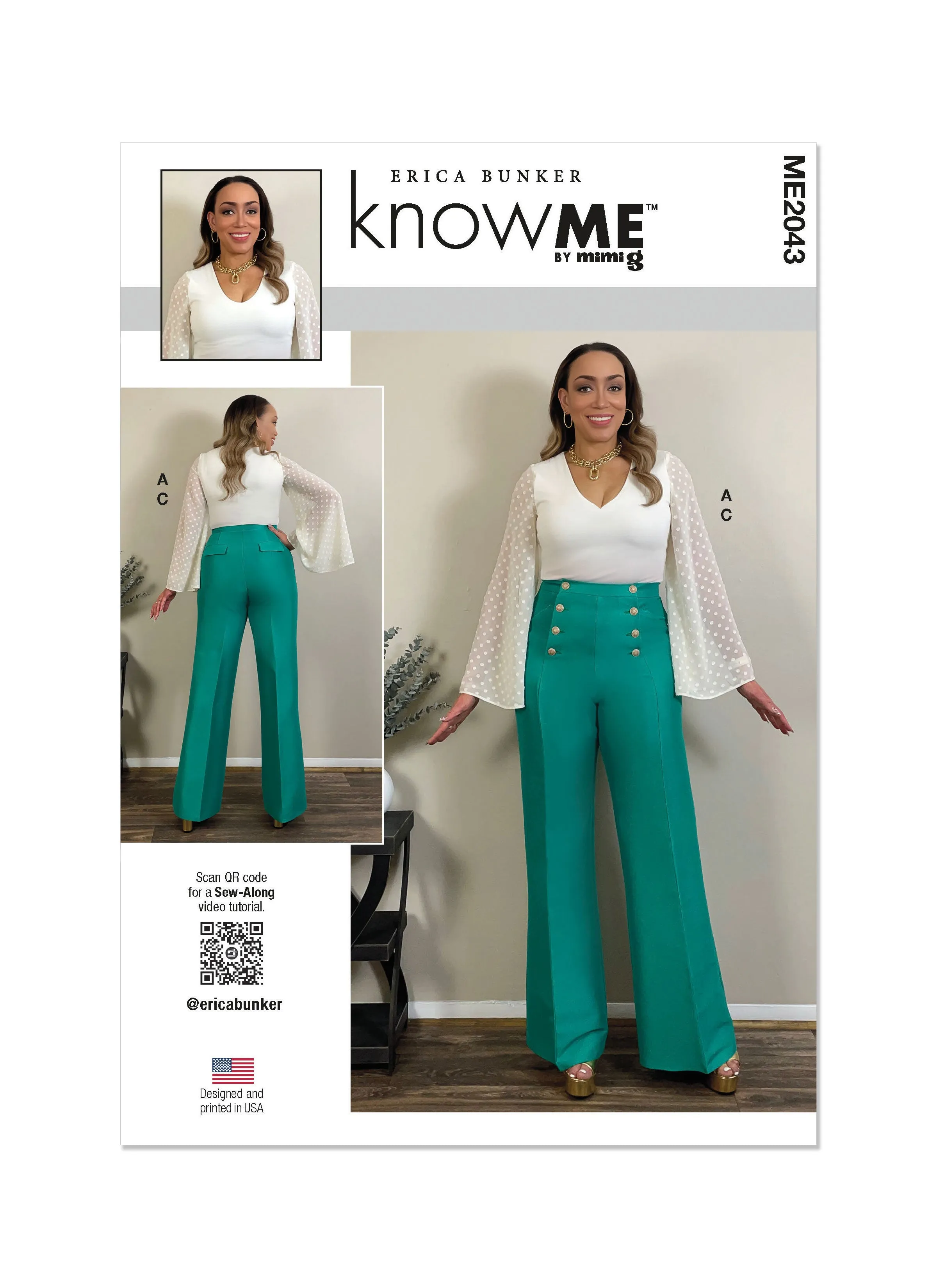 Know Me sewing pattern 2043 Misses’ Bodysuits and Pants