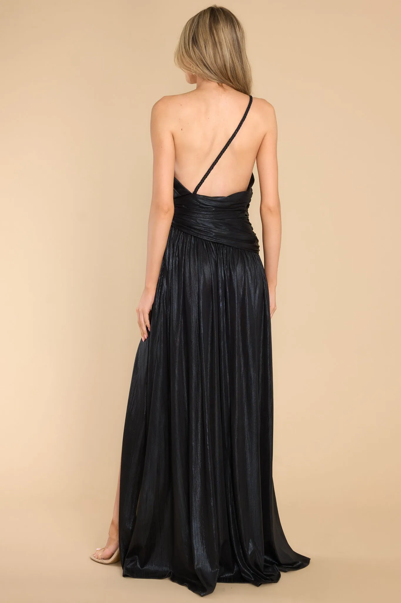 Lacking Interest Black Maxi Dress