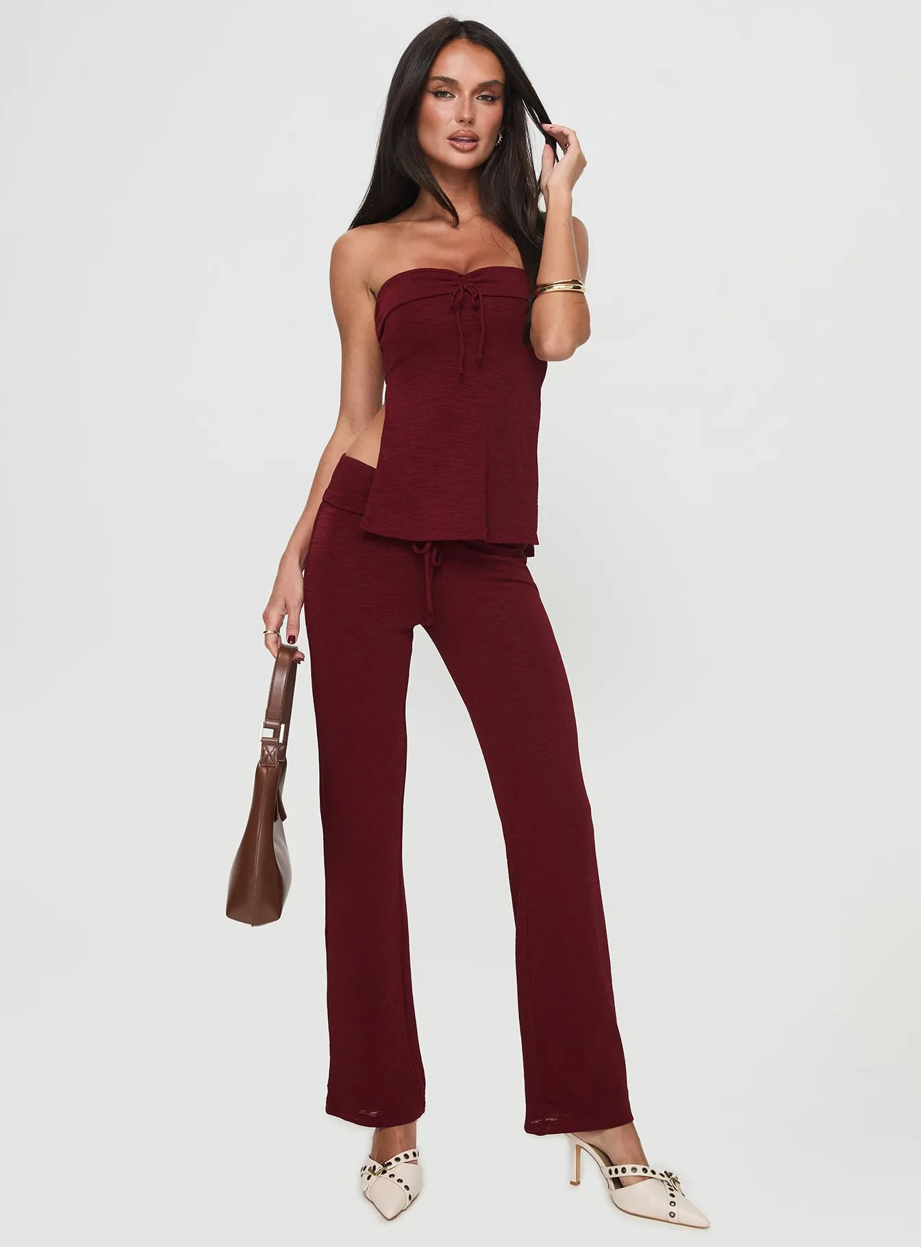 Laurenita Pants Burgundy