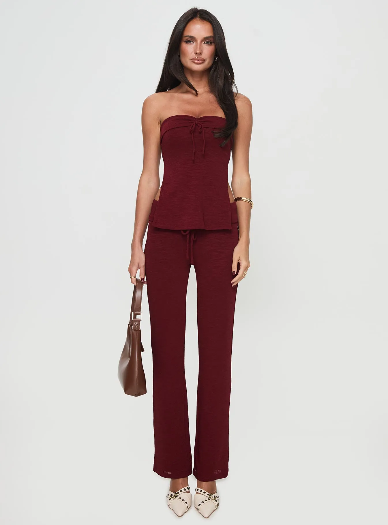 Laurenita Pants Burgundy