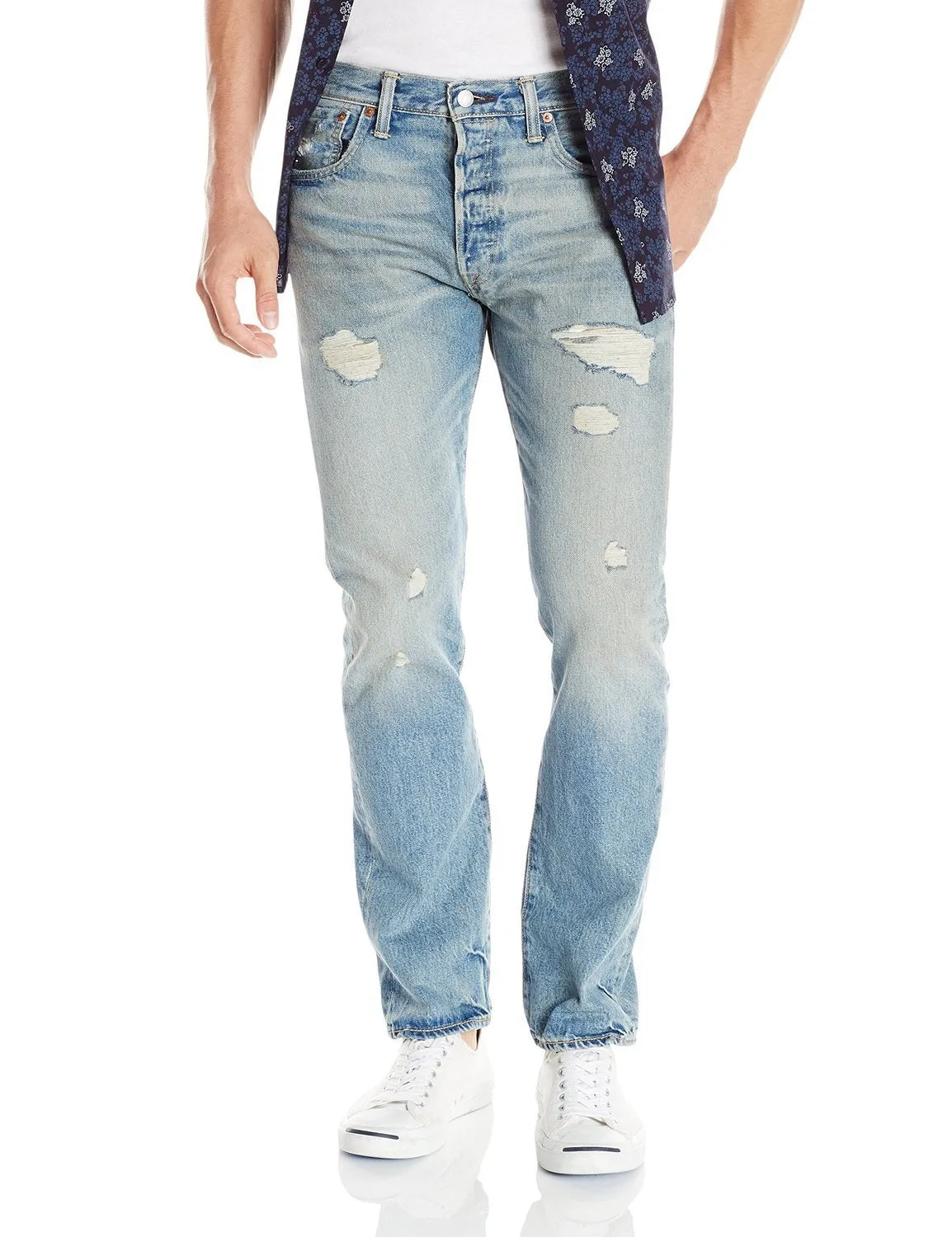 Levi's Men's 501 Original Fit Jean - Torn Up Destruction