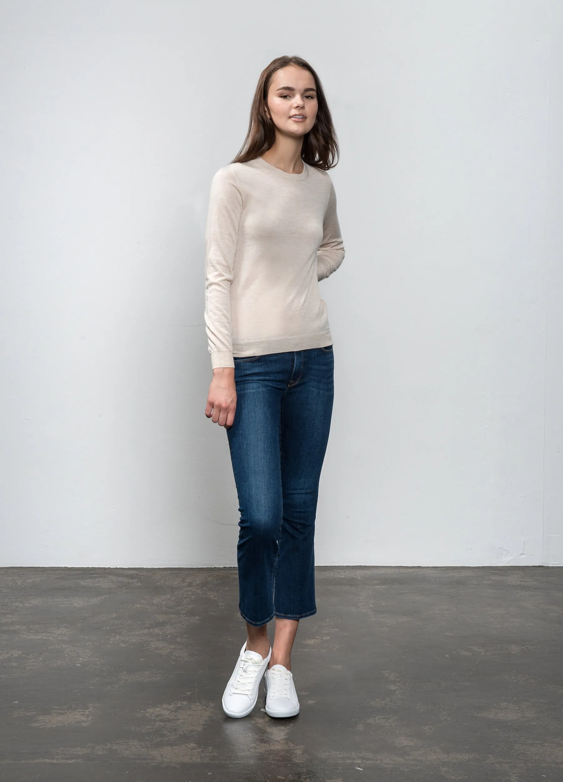 Lightweight Crew Neck_Porridge