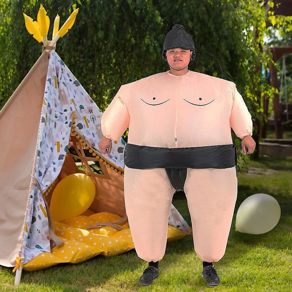 Lightweight Terylene Sumo Inflatable Costume with Fan