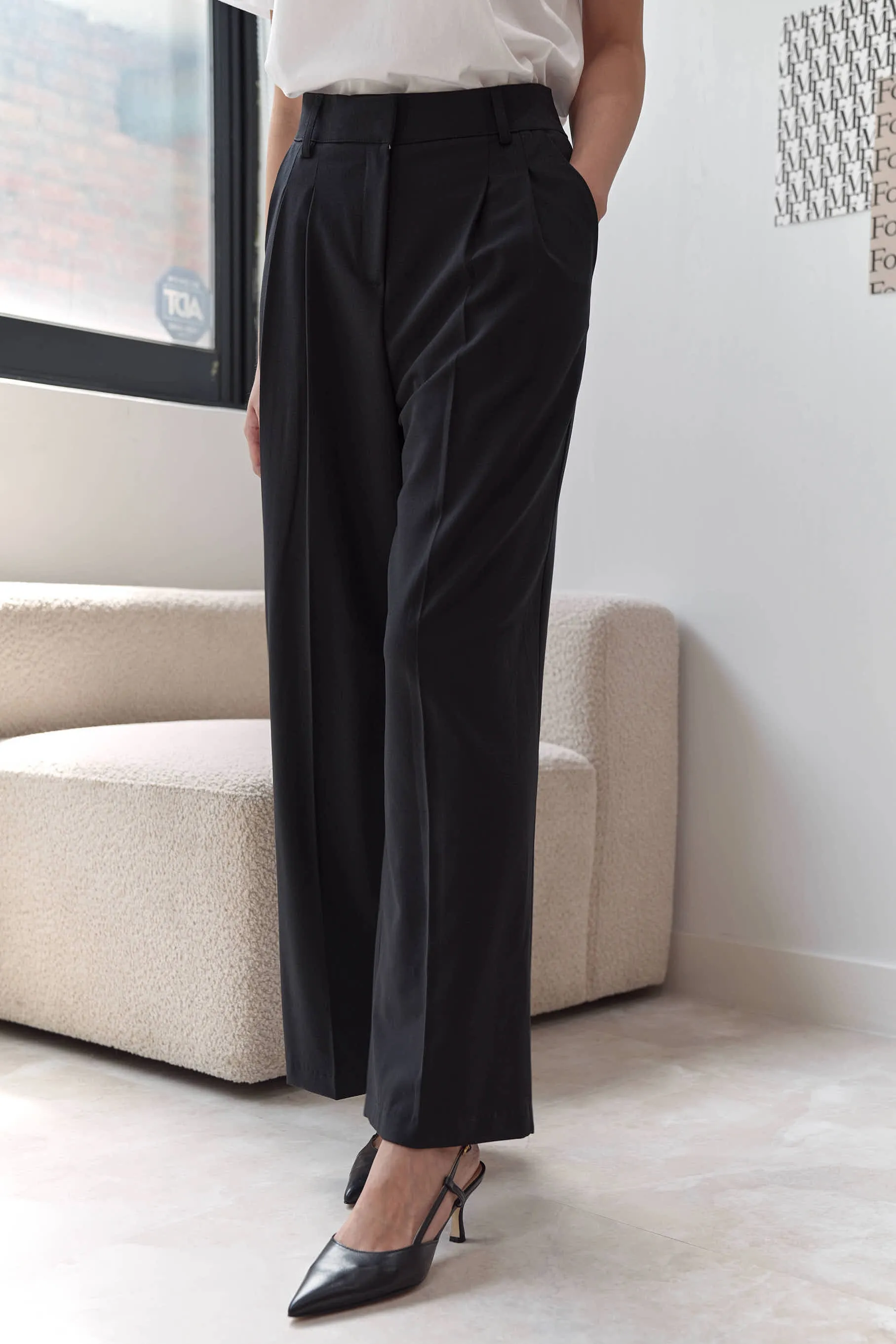 Lillian Pintuck Trousers