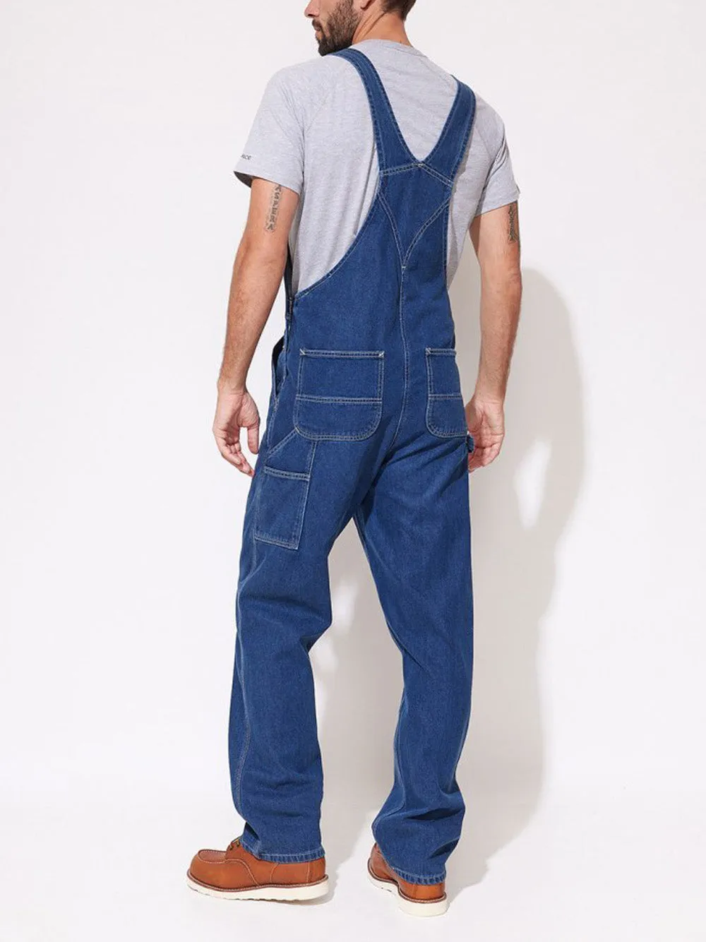 Loose Fit Denim Bib Overall