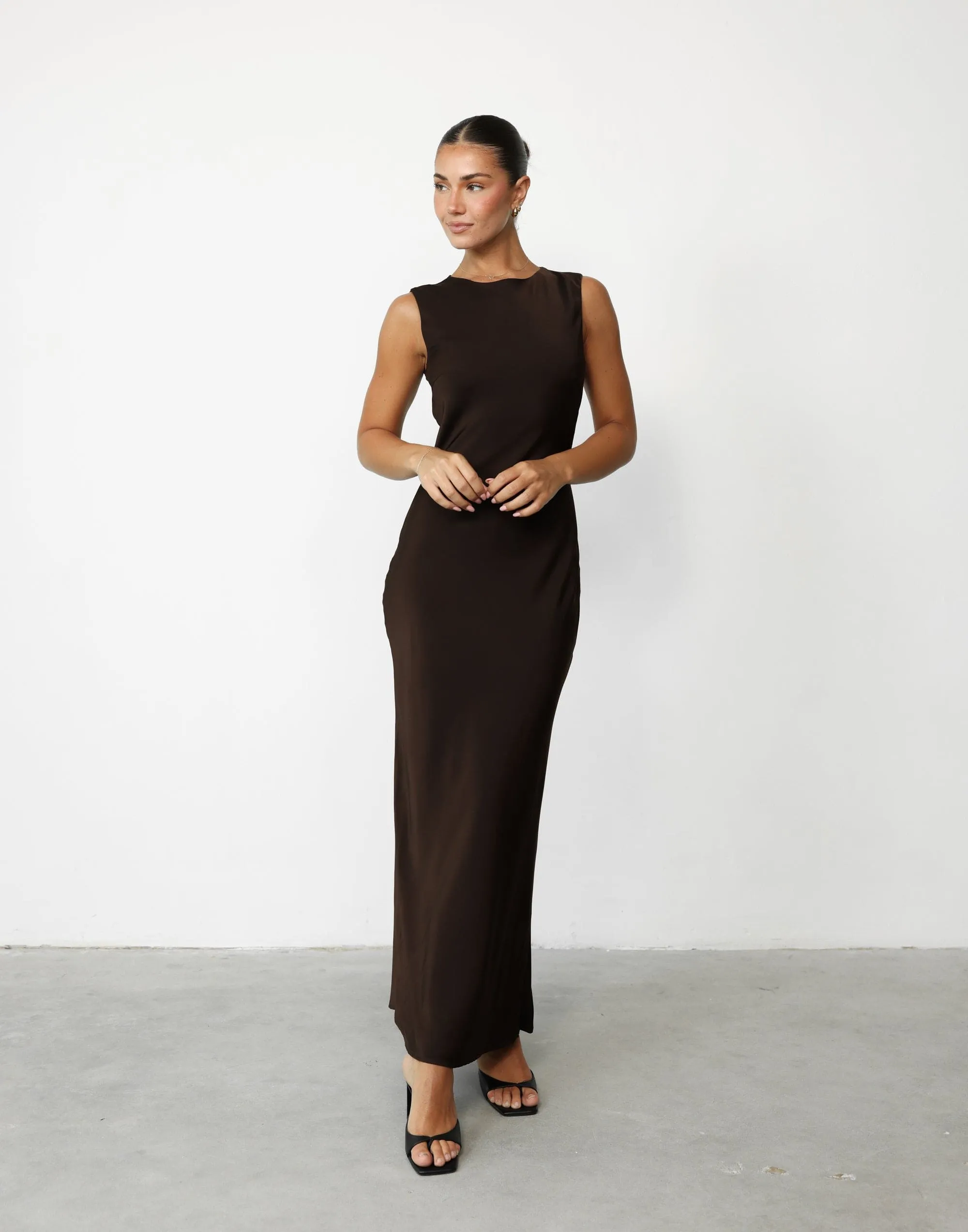 Lucetto Maxi Dress (Chocolate)