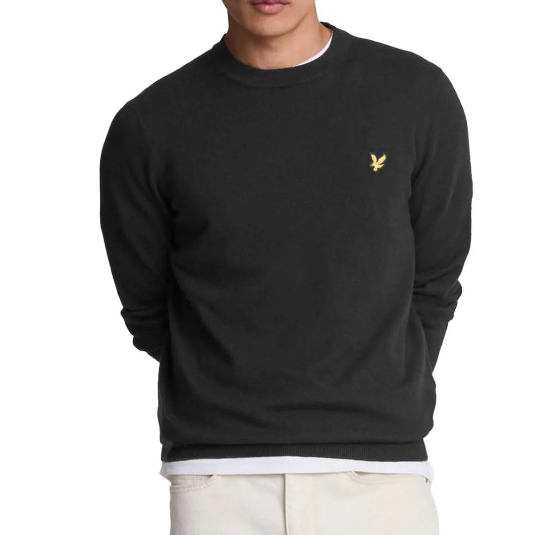 Lyle & Scott Crew Neck Jet Black Pull Over Jumper