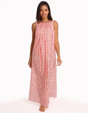 Malika Cotton Maxi Beach Dress - Print