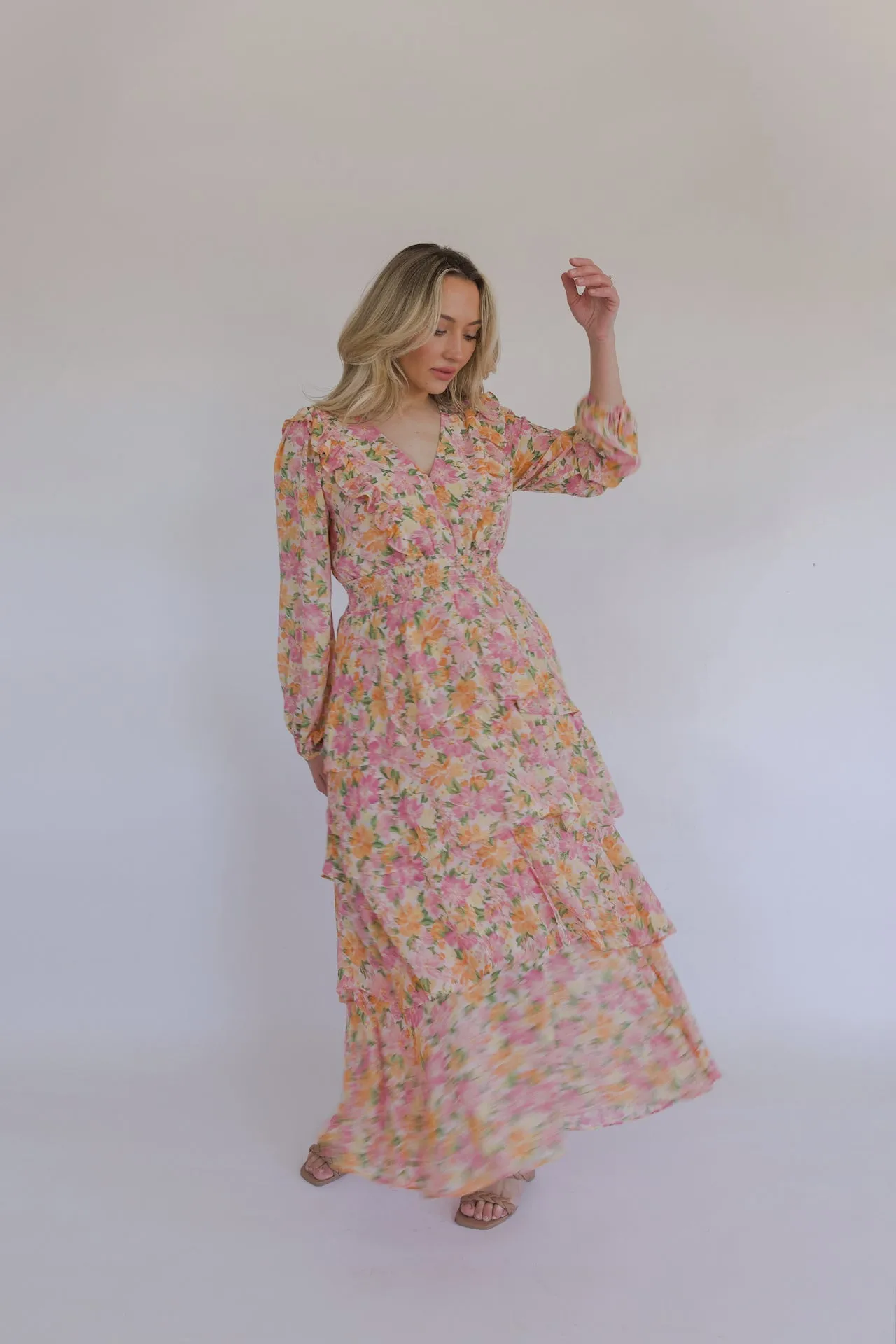 Matilde Floral Ruffle Maxi Dress