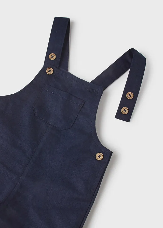 Mayoral Baby Boys Navy Linen Overall FINAL SALE