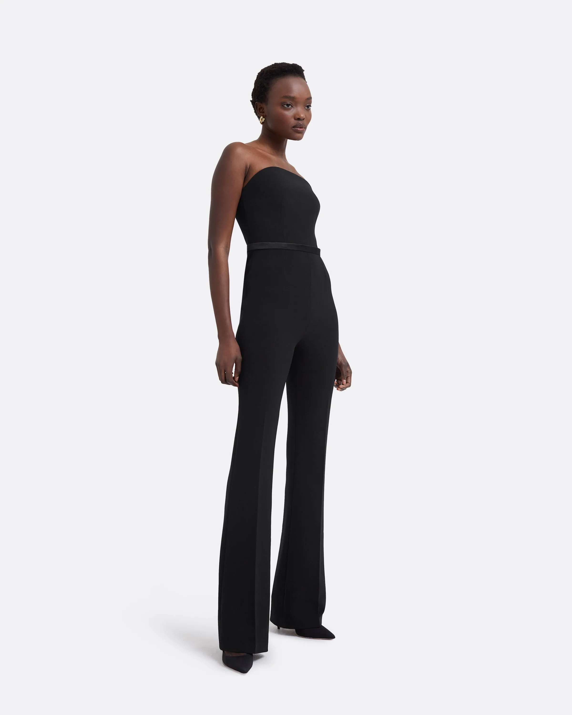 Myrine Black Jumpsuit With Belt