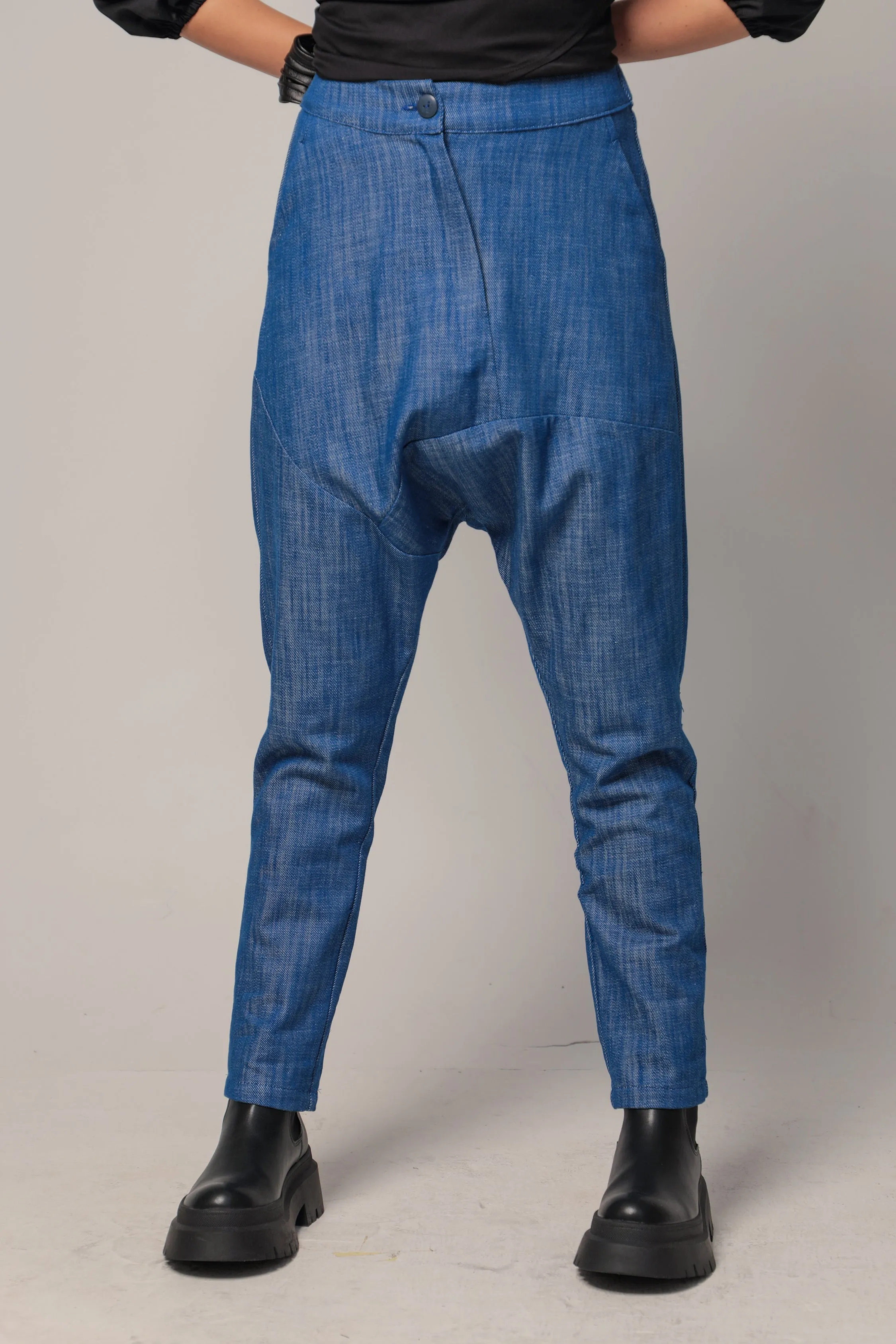 NAHARA - Drop crotch denim pants