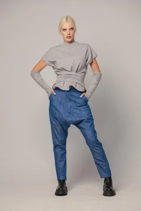 NAHARA - Drop crotch denim pants