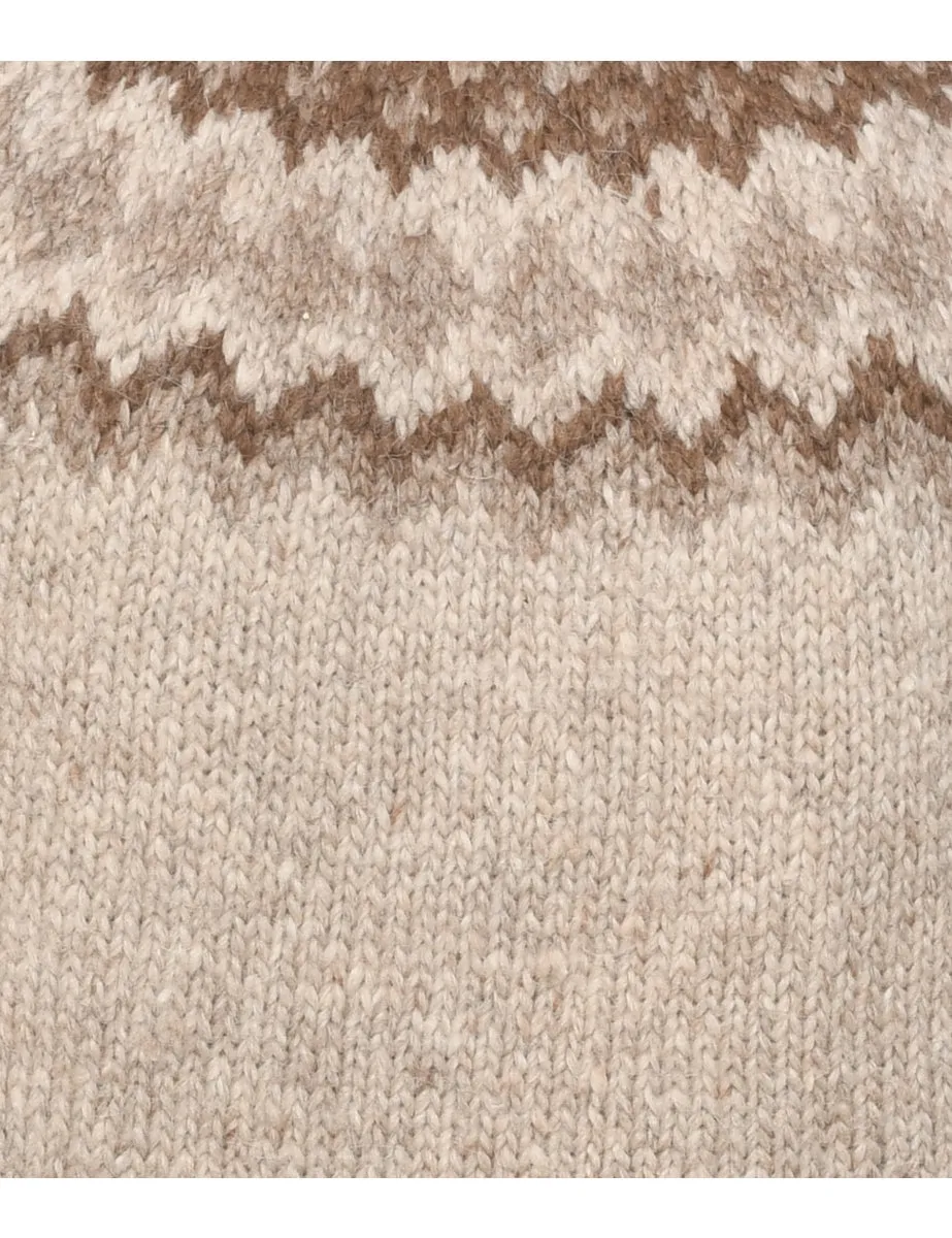 Nordic Beige Jumper - M