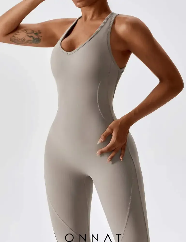 Onnat Open Back Flared Jumpsuit