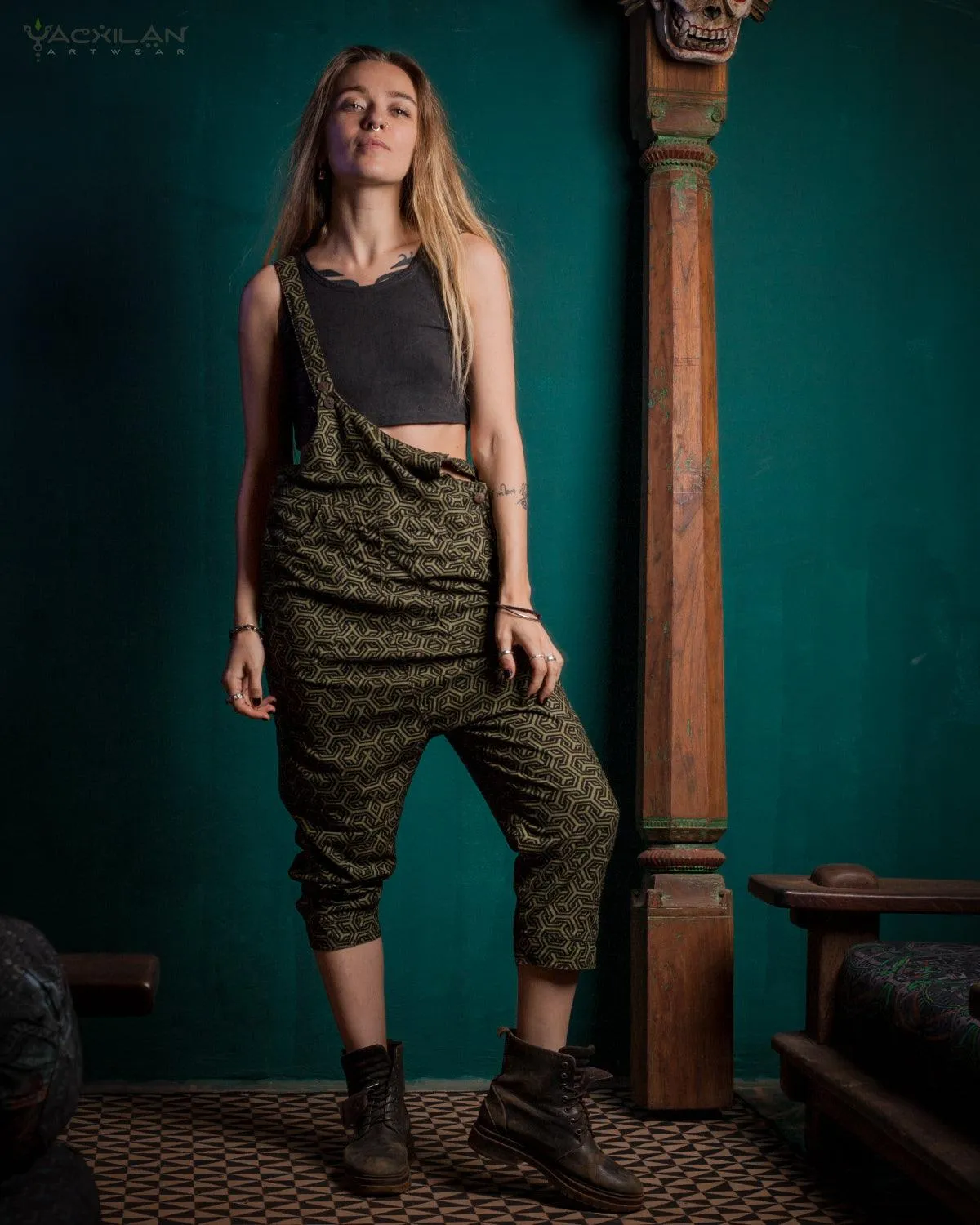 Overall Woman / Silk Slub - Olive TRIPIBO