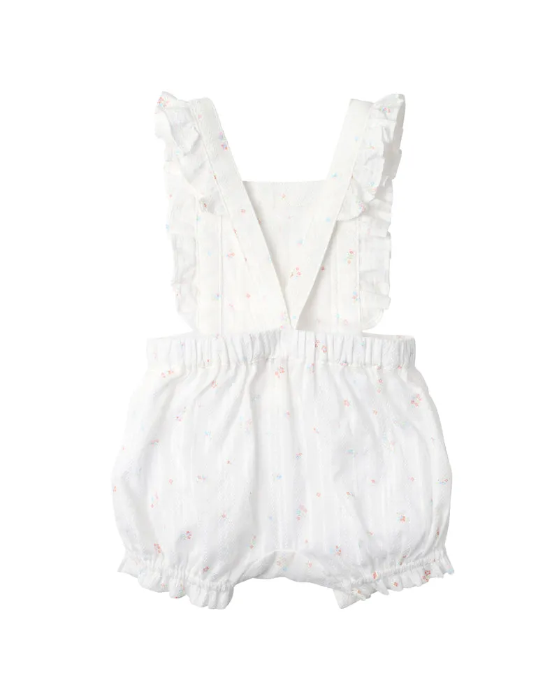 PALM COVE DITSY PRINT FRILL OVERALL