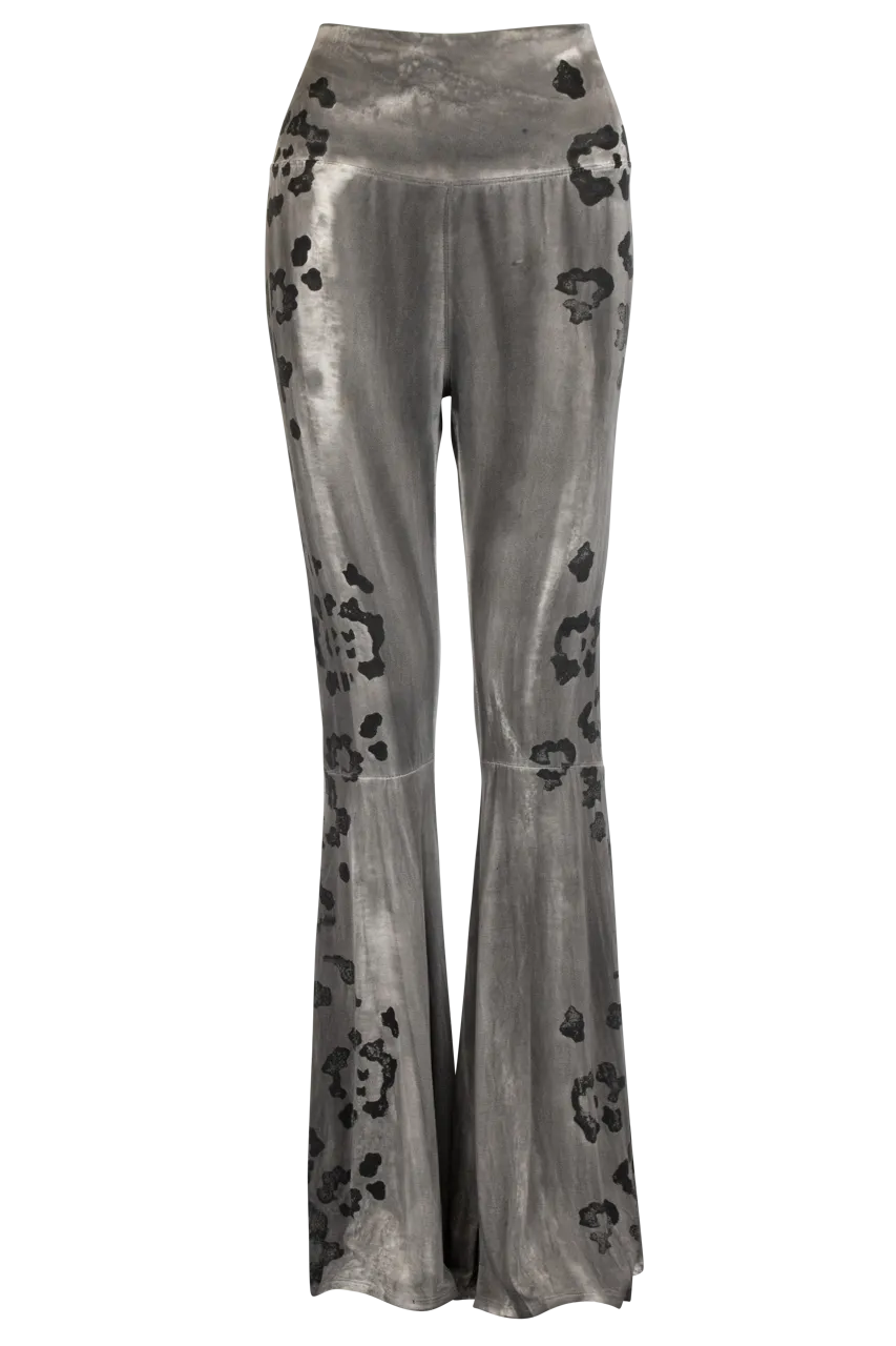 Pat Dahnke Flared Leopard Print Pants