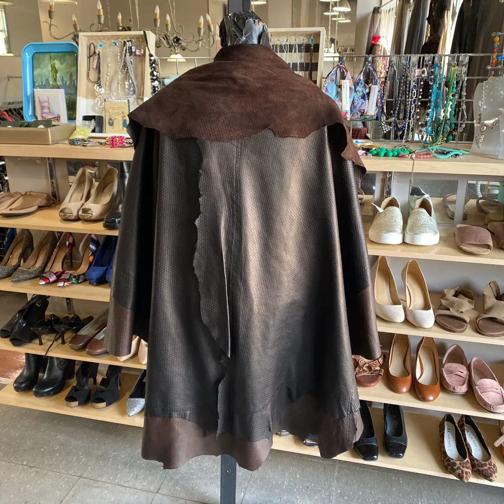 Pepin Designer Artisan Leather Cape