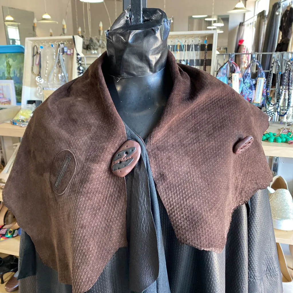 Pepin Designer Artisan Leather Cape