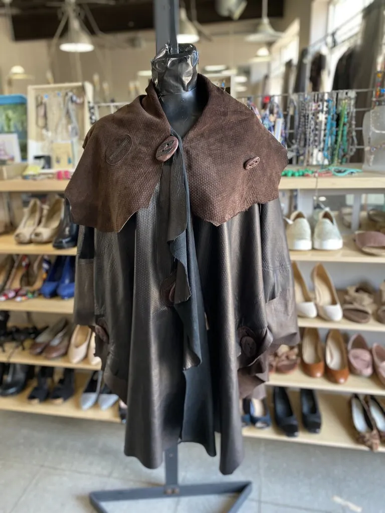 Pepin Designer Artisan Leather Cape