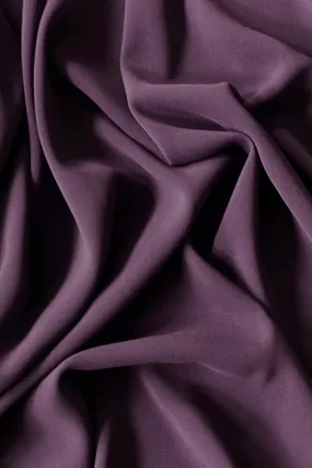 Plum Triacetate Lightweight Matte Crepe