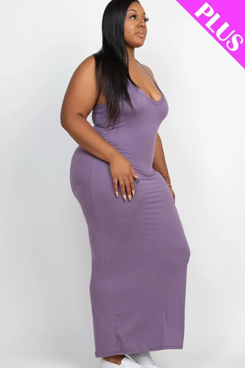 Plus Racerback Maxi Dress (13 Colors)