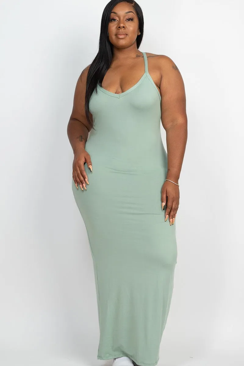 Plus Racerback Maxi Dress (13 Colors)