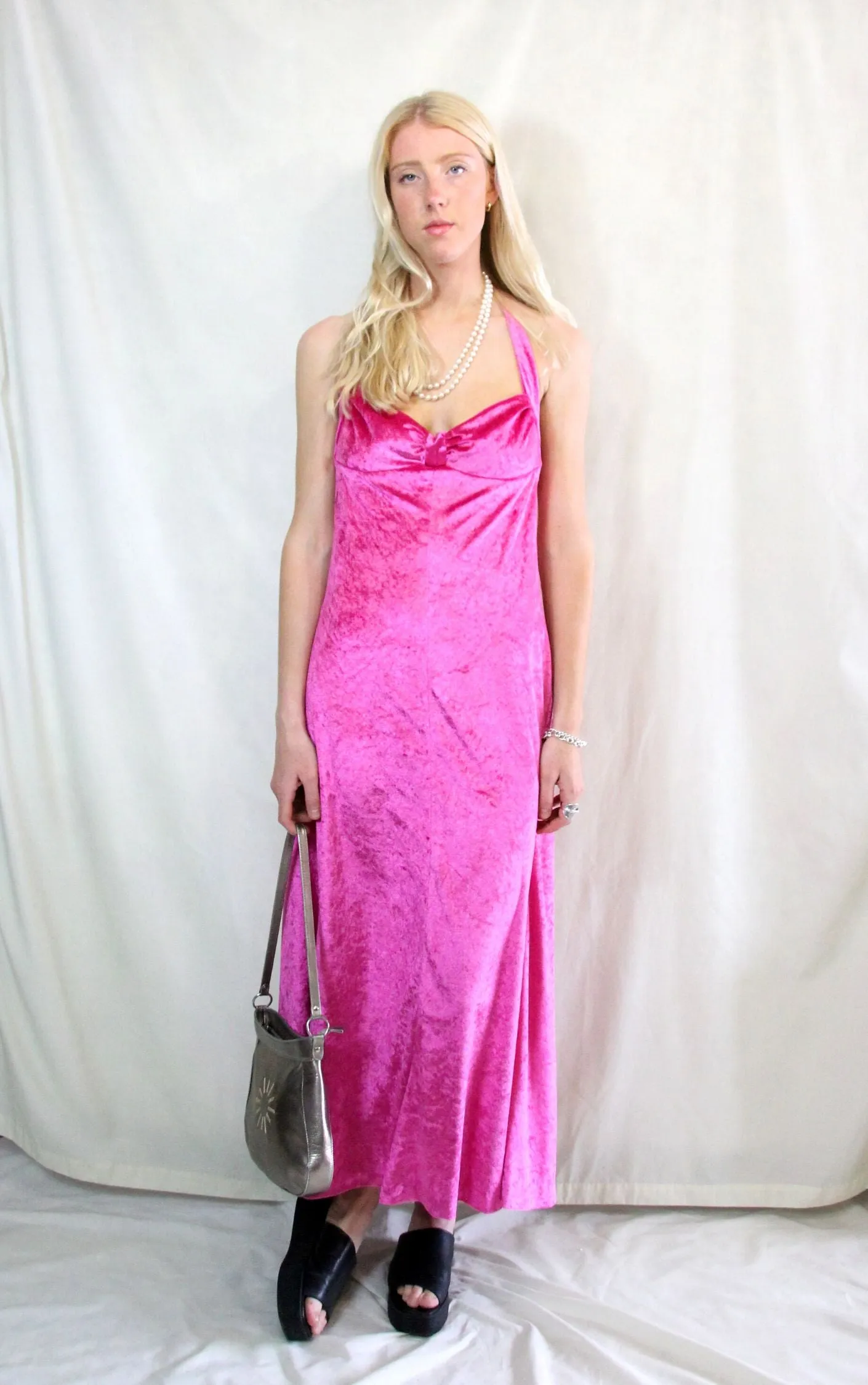 RENT Handmade Pink 1970s Maxi Dress