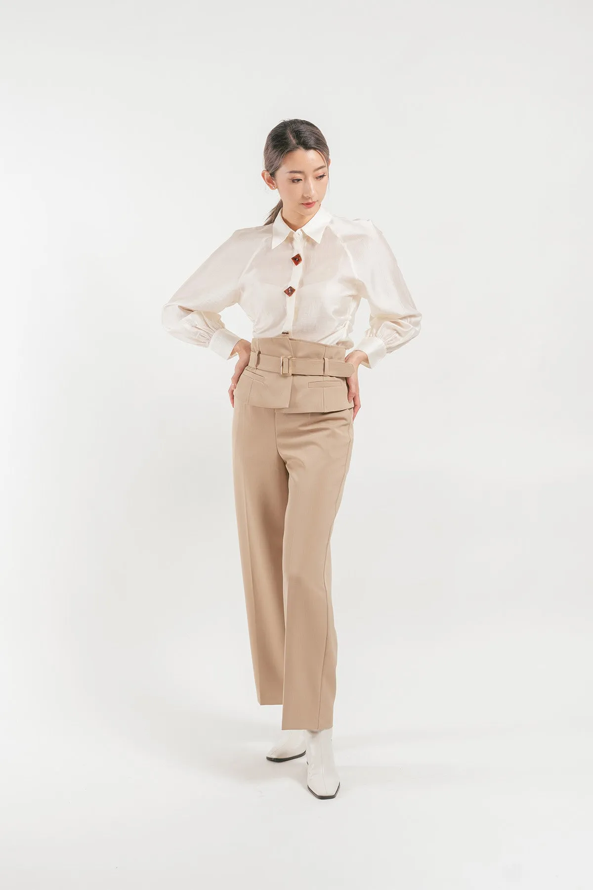 Rivotti Flap Belted Wide Leg Pants