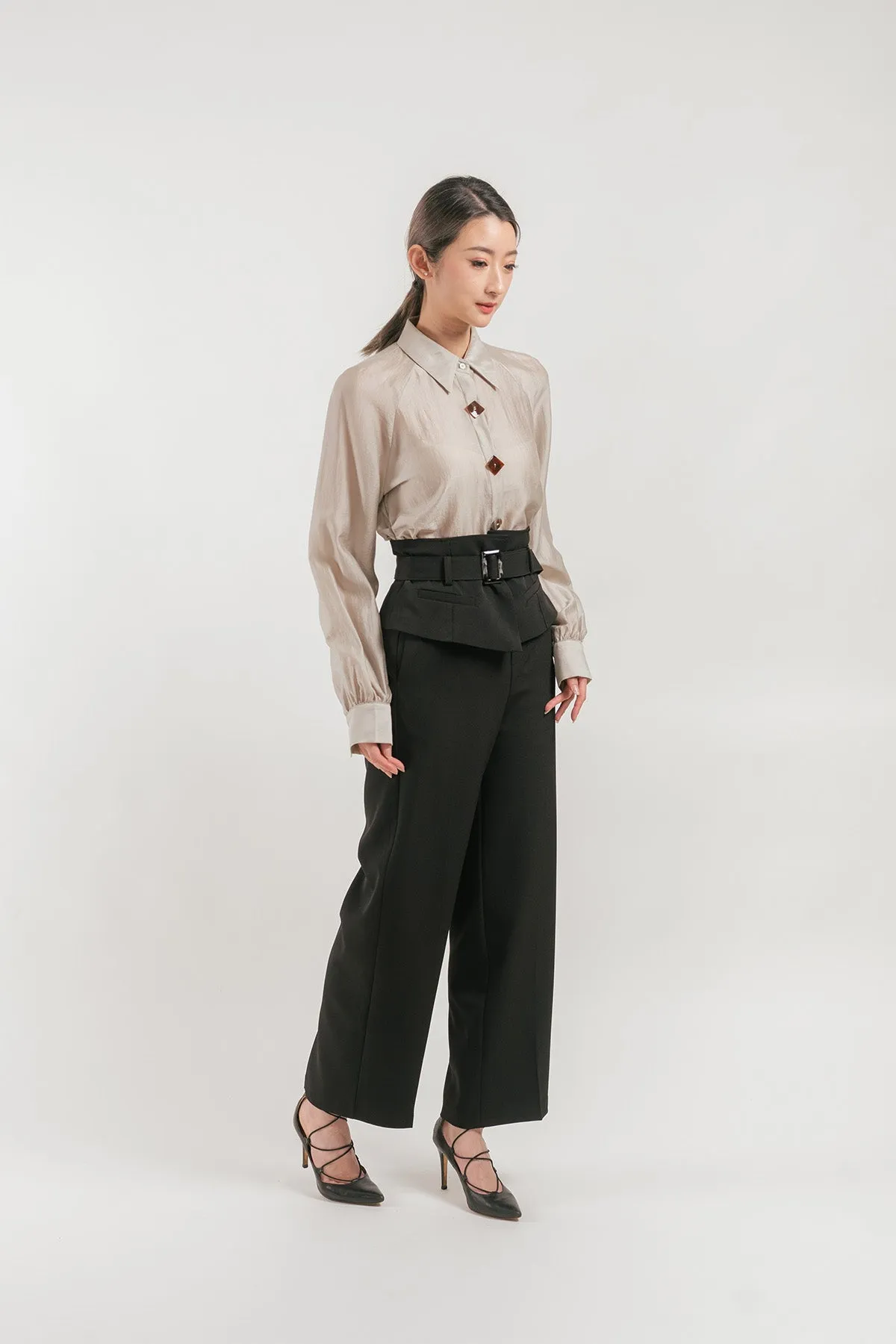 Rivotti Flap Belted Wide Leg Pants