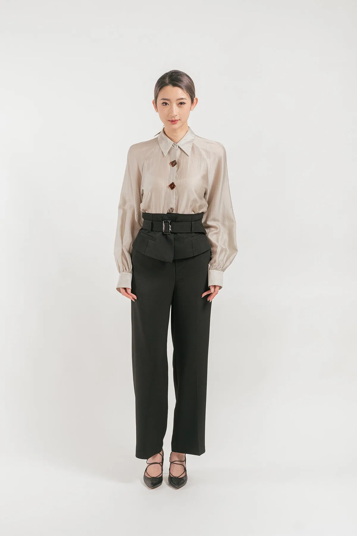 Rivotti Flap Belted Wide Leg Pants