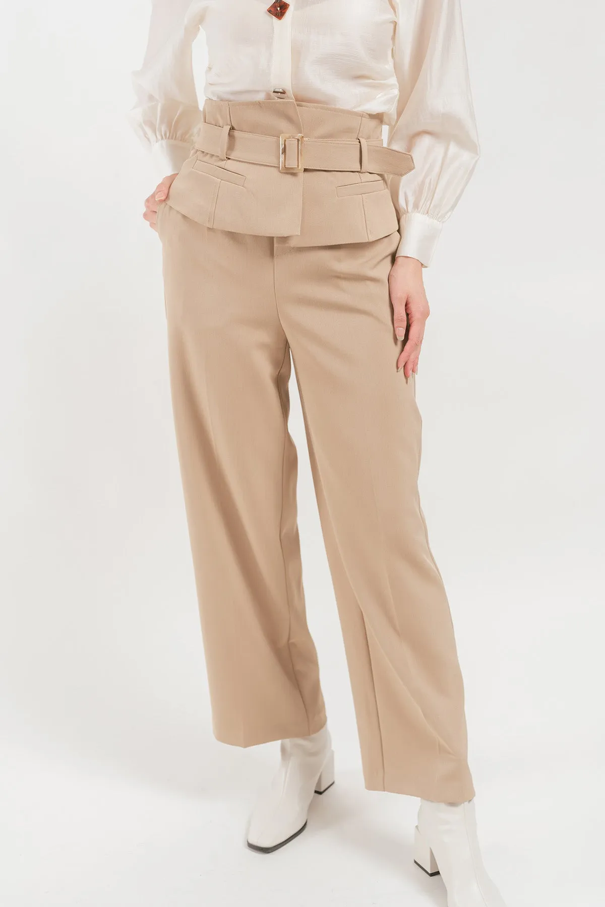 Rivotti Flap Belted Wide Leg Pants