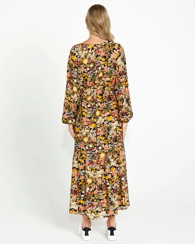 SASS Brigitte Balloon Sleeve Maxi Dress