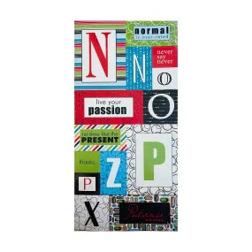 Scenic Route Cardstock Stickers - Cape Town Monogram - N,O,P,X,Z*