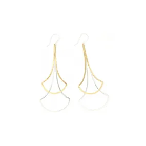 Shape Earrings: Double Ginko