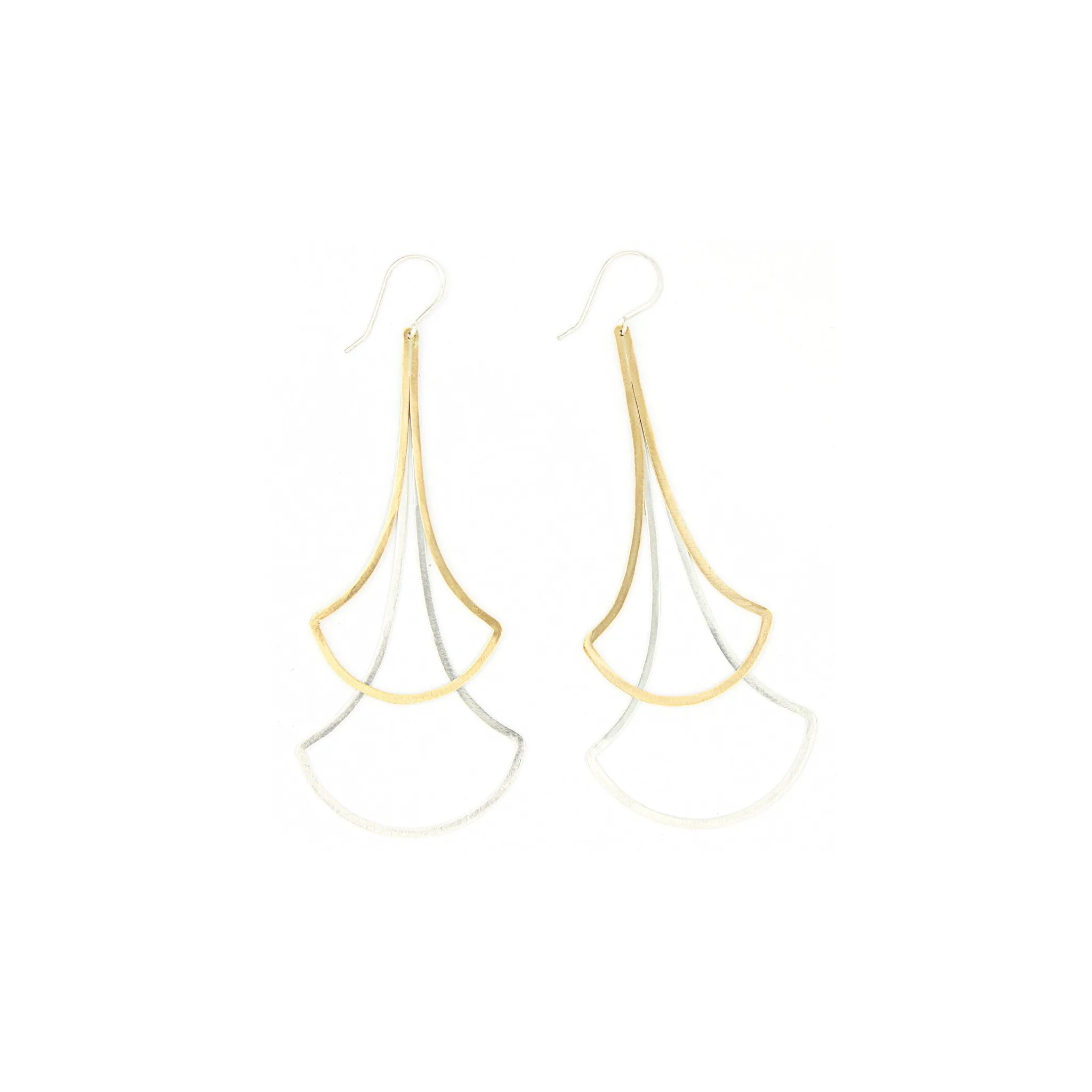 Shape Earrings: Double Ginko