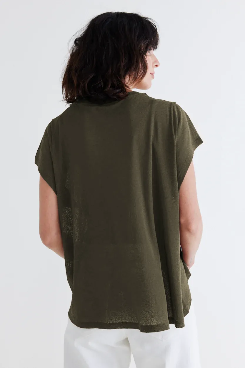 Sheer Knit Oversize Tee