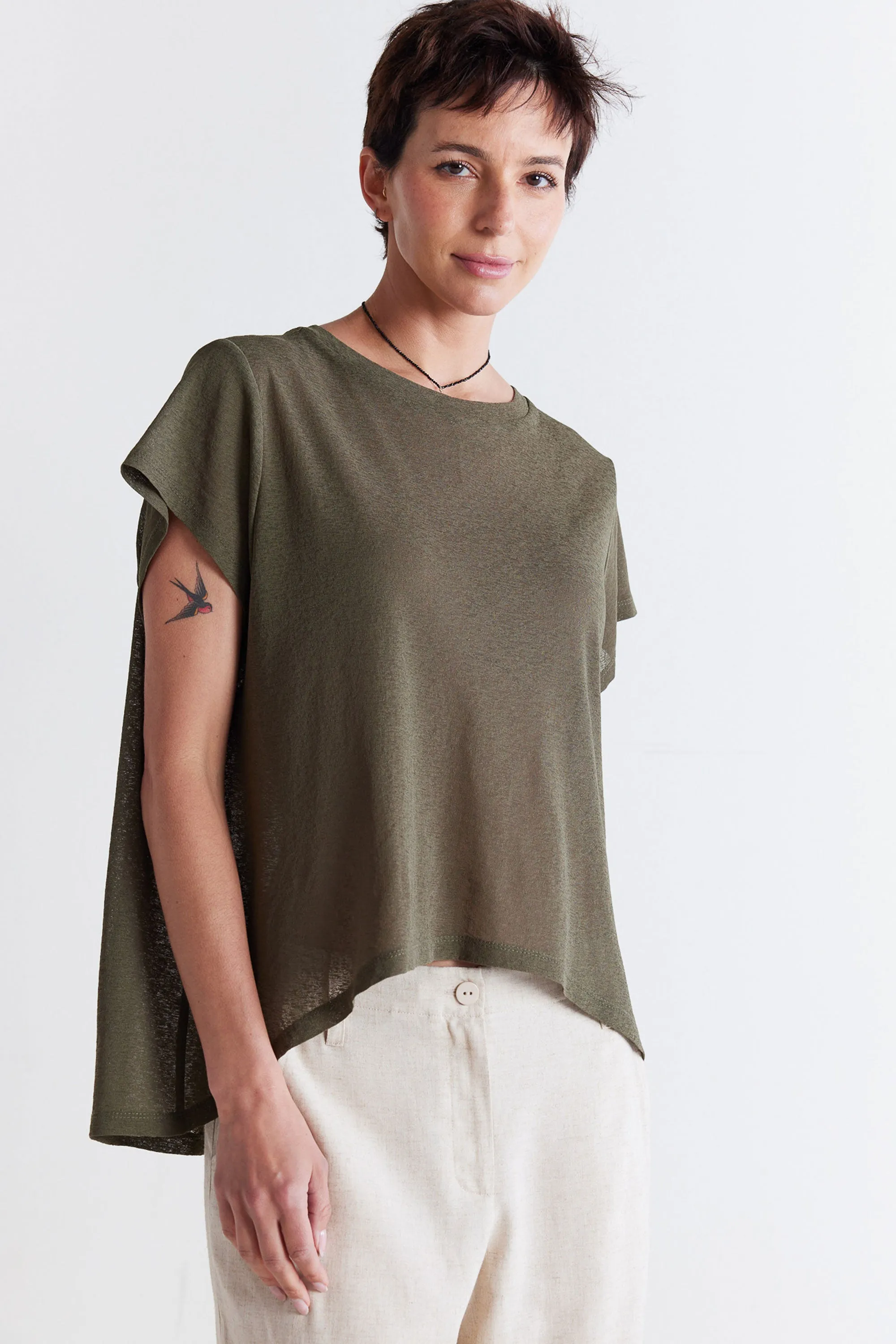 Sheer Knit Oversize Tee