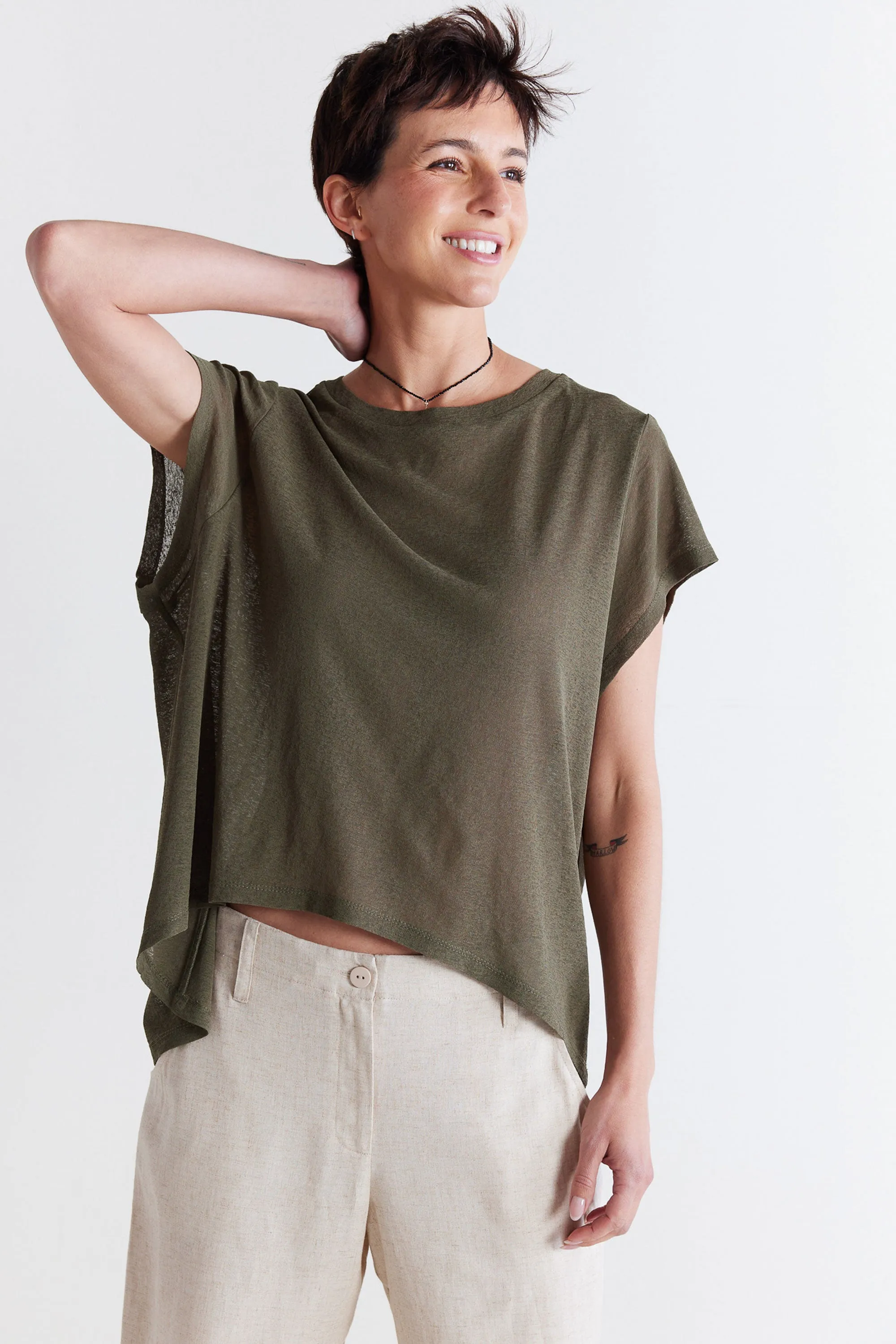 Sheer Knit Oversize Tee