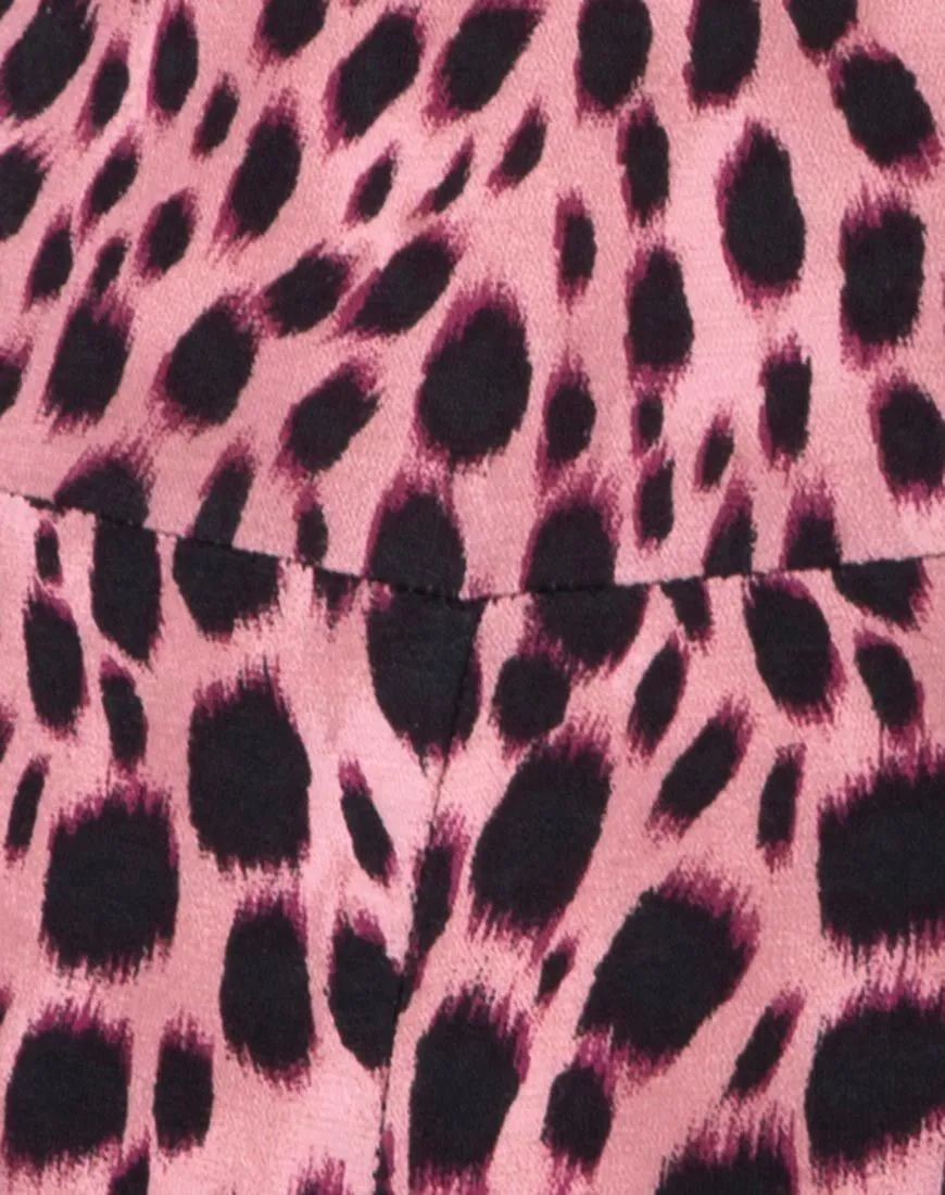 Soda Catsuit in Pink Cheetah