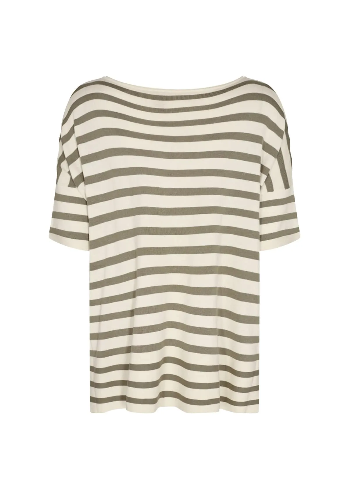 Soya Concept Stripe Light Jumper Khaki Ivory