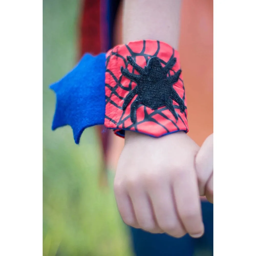 spider cape with mask & wristbands size 3-4