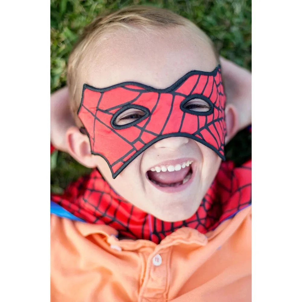 spider cape with mask & wristbands size 3-4