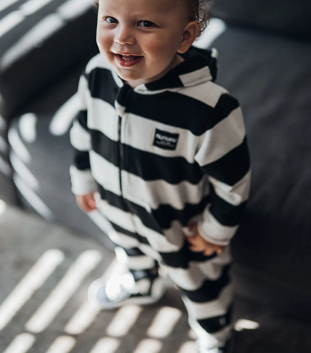 striped baby overall